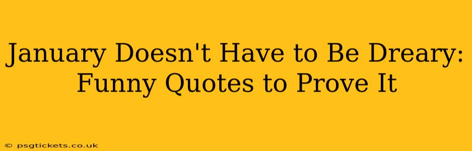 January Doesn't Have to Be Dreary: Funny Quotes to Prove It