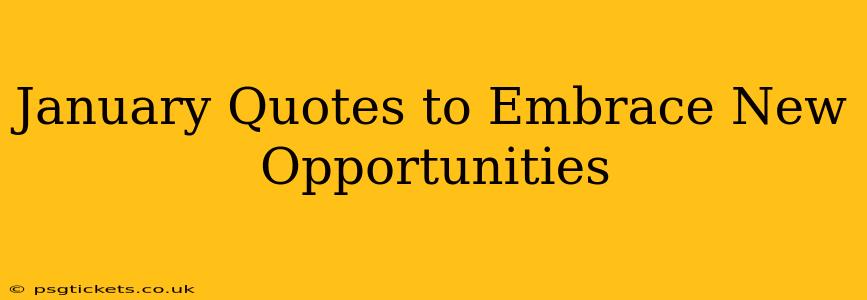 January Quotes to Embrace New Opportunities