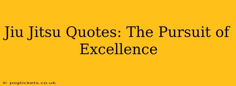Jiu Jitsu Quotes: The Pursuit of Excellence