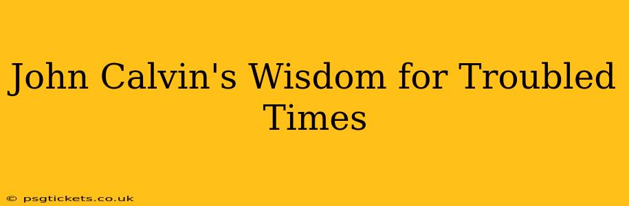 John Calvin's Wisdom for Troubled Times
