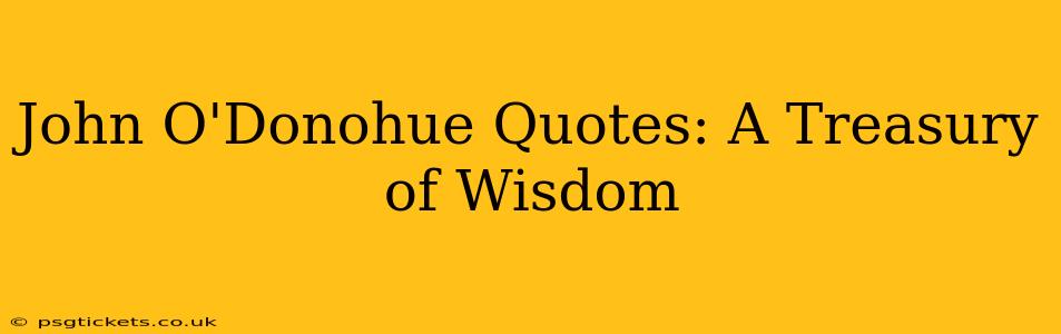 John O'Donohue Quotes: A Treasury of Wisdom