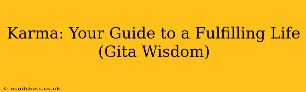 Karma: Your Guide to a Fulfilling Life (Gita Wisdom)