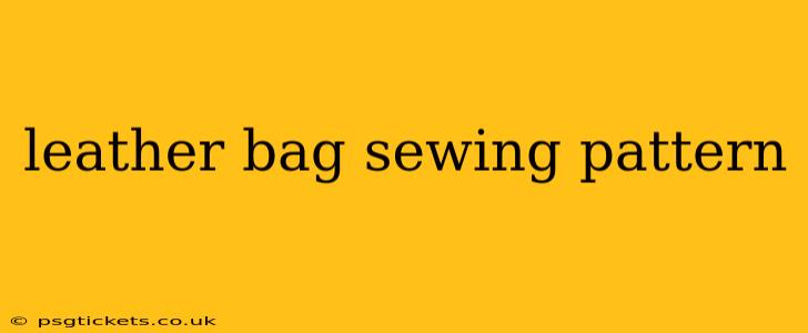 leather bag sewing pattern