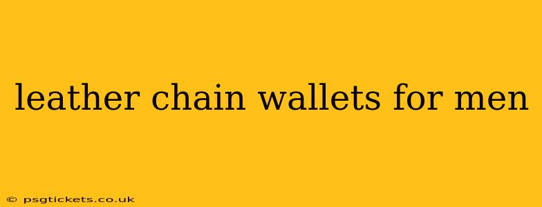 leather chain wallets for men
