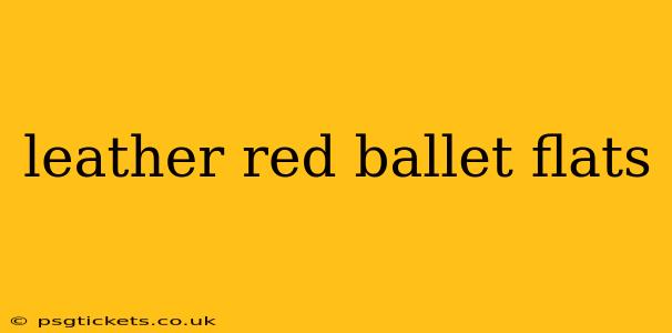 leather red ballet flats
