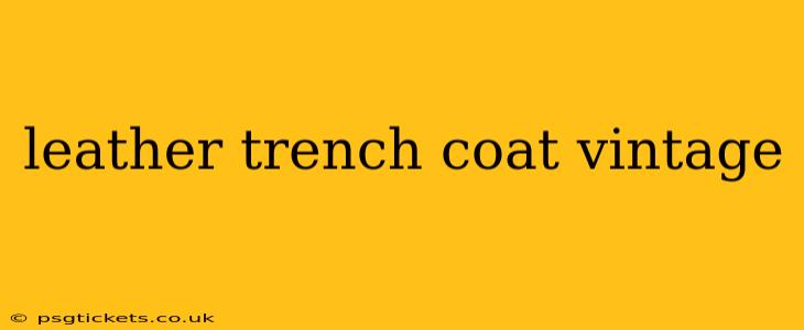 leather trench coat vintage