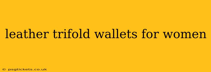 leather trifold wallets for women