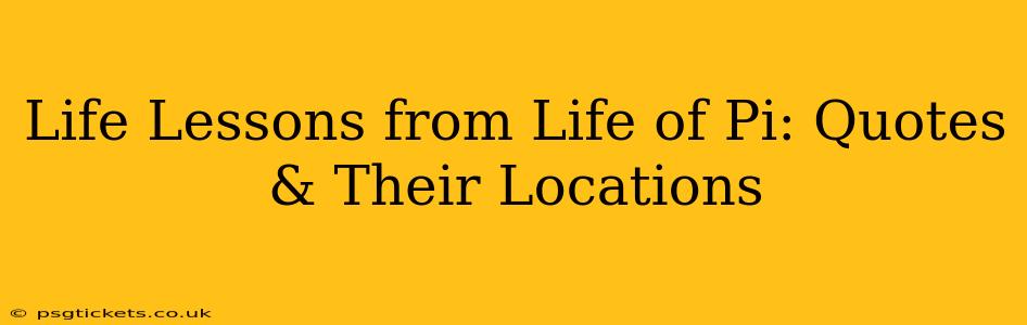 Life Lessons from Life of Pi: Quotes & Their Locations