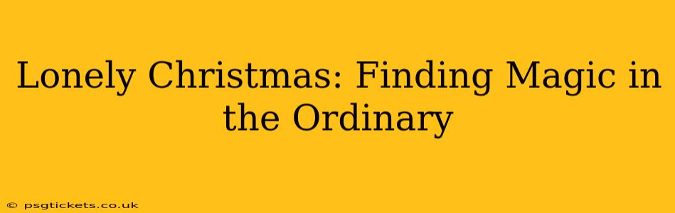 Lonely Christmas: Finding Magic in the Ordinary