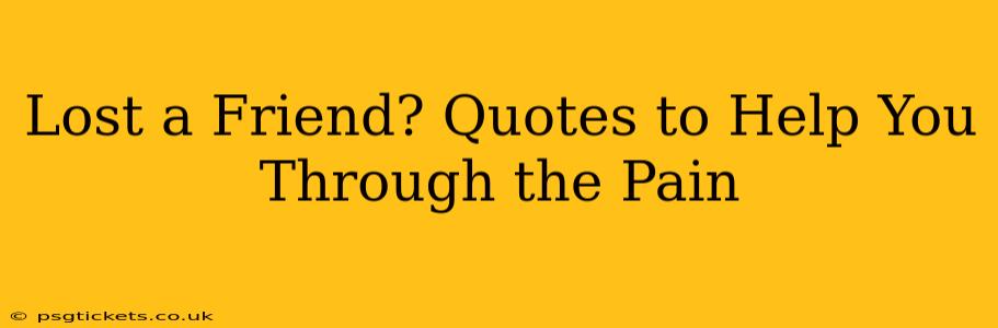Lost a Friend? Quotes to Help You Through the Pain