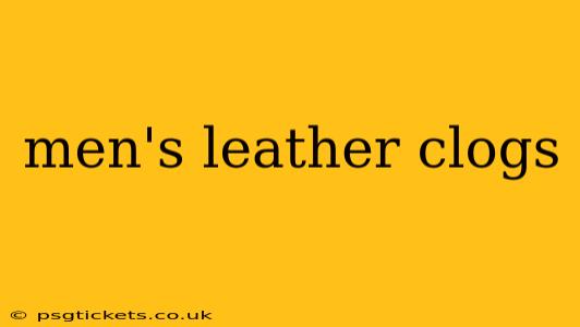 men's leather clogs