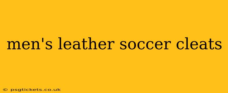 men's leather soccer cleats