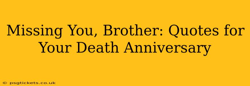 Missing You, Brother: Quotes for Your Death Anniversary