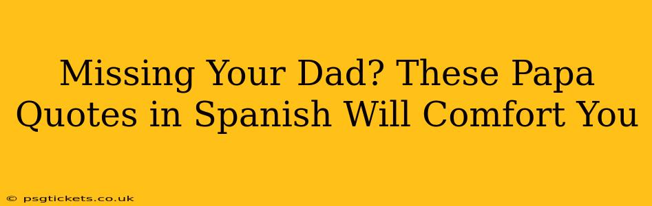 Missing Your Dad? These Papa Quotes in Spanish Will Comfort You