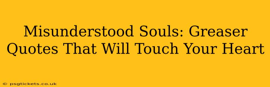 Misunderstood Souls: Greaser Quotes That Will Touch Your Heart