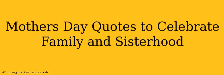 Mothers Day Quotes to Celebrate Family and Sisterhood