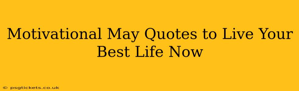 Motivational May Quotes to Live Your Best Life Now