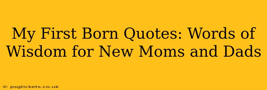 My First Born Quotes: Words of Wisdom for New Moms and Dads