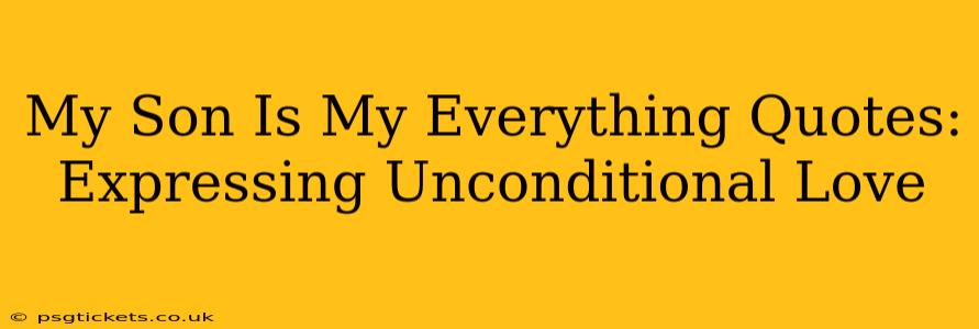 My Son Is My Everything Quotes: Expressing Unconditional Love