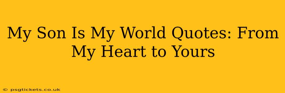 My Son Is My World Quotes: From My Heart to Yours