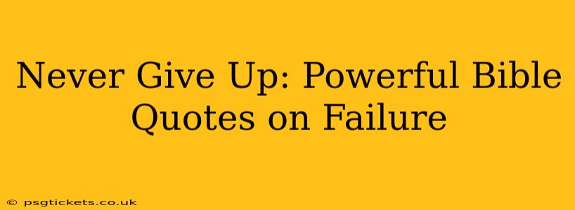Never Give Up: Powerful Bible Quotes on Failure