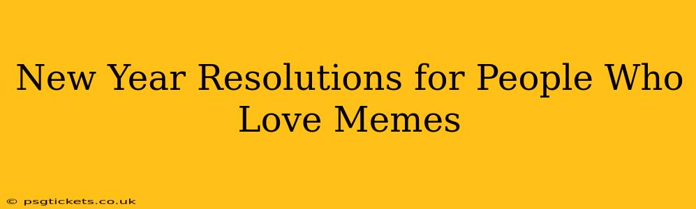 New Year Resolutions for People Who Love Memes