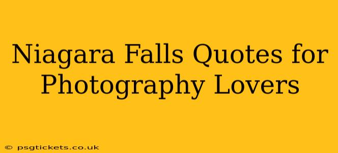 Niagara Falls Quotes for Photography Lovers