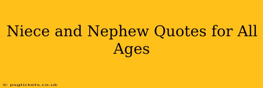 Niece and Nephew Quotes for All Ages