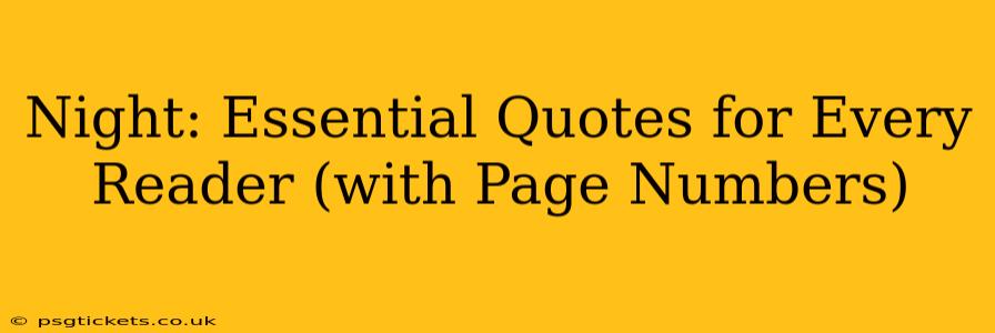 Night: Essential Quotes for Every Reader (with Page Numbers)