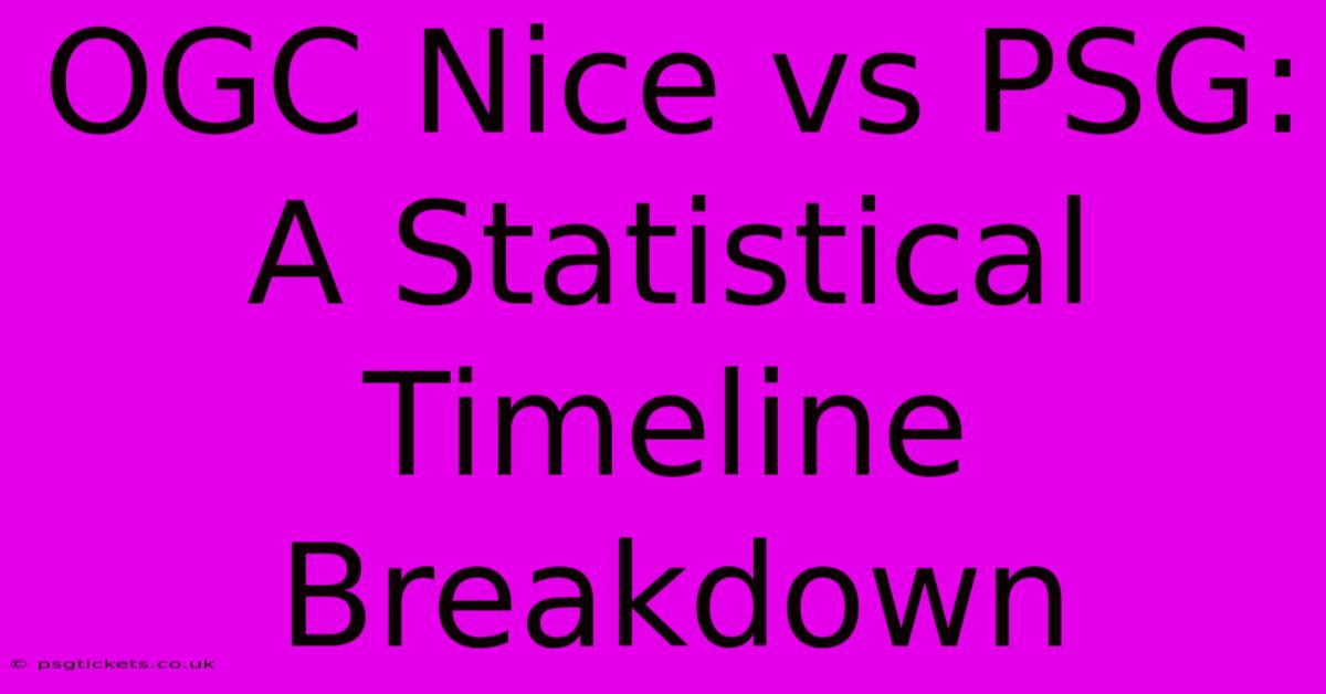 OGC Nice Vs PSG: A Statistical Timeline Breakdown