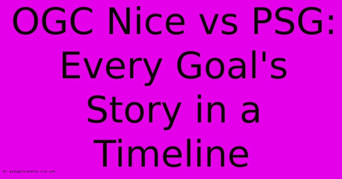 OGC Nice Vs PSG:  Every Goal's Story In A Timeline