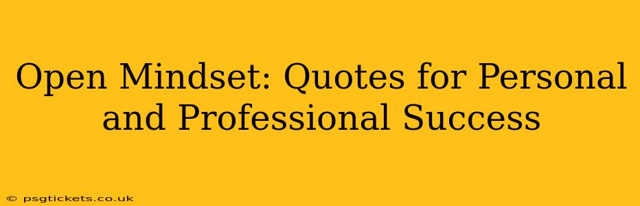 Open Mindset: Quotes for Personal and Professional Success
