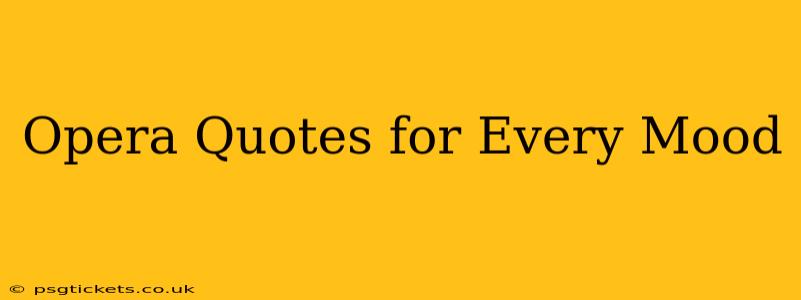 Opera Quotes for Every Mood