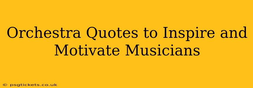 Orchestra Quotes to Inspire and Motivate Musicians