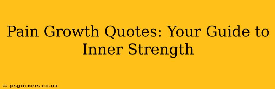 Pain Growth Quotes: Your Guide to Inner Strength