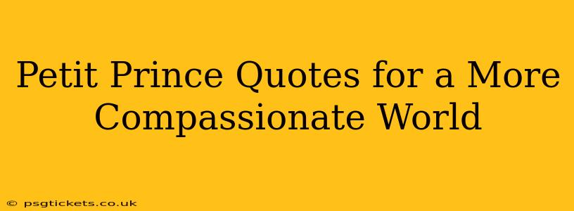Petit Prince Quotes for a More Compassionate World