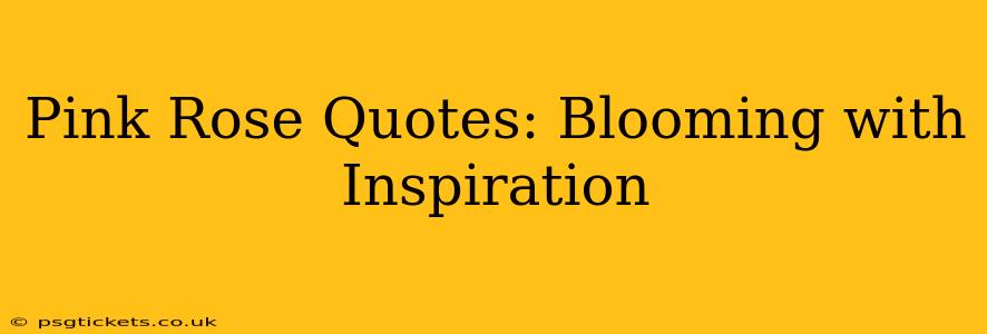Pink Rose Quotes: Blooming with Inspiration