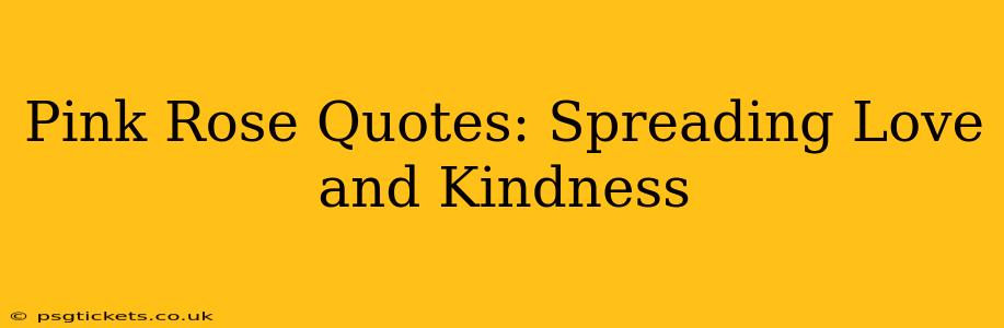 Pink Rose Quotes: Spreading Love and Kindness