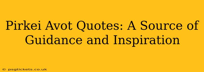 Pirkei Avot Quotes: A Source of Guidance and Inspiration