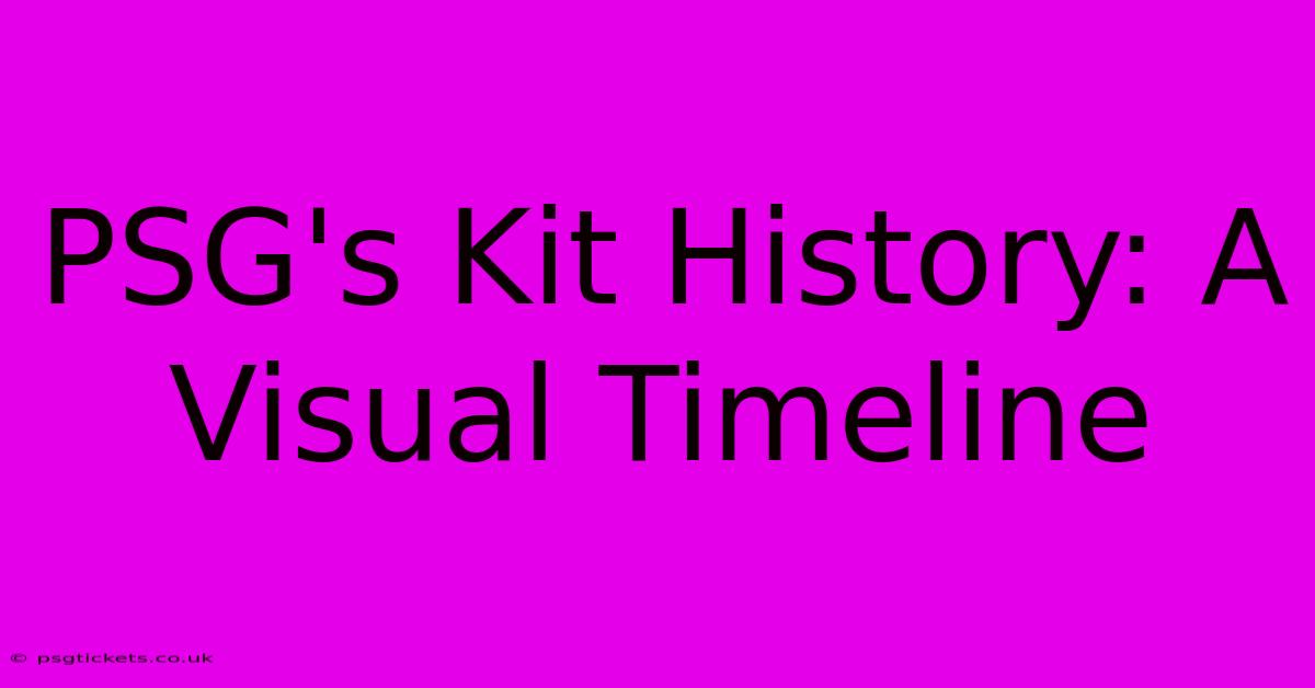 PSG's Kit History: A Visual Timeline