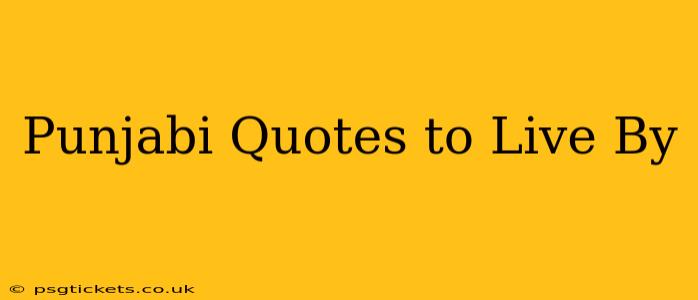 Punjabi Quotes to Live By