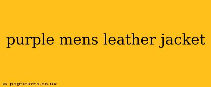 purple mens leather jacket