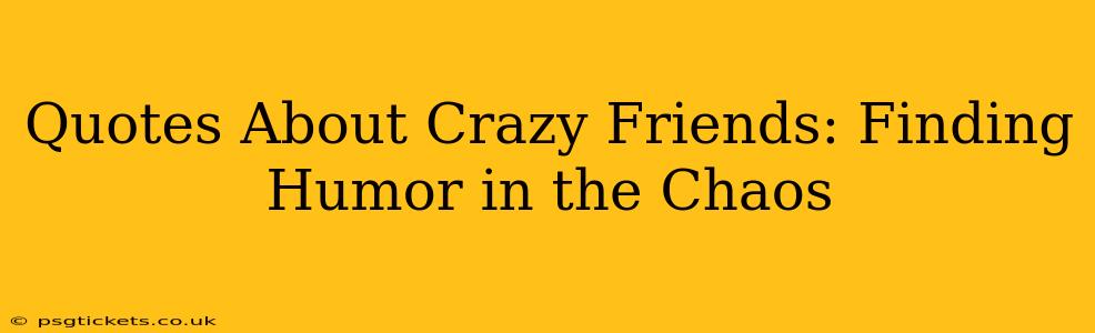 Quotes About Crazy Friends: Finding Humor in the Chaos