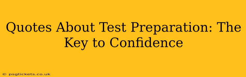 Quotes About Test Preparation: The Key to Confidence