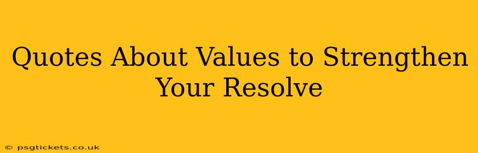 Quotes About Values to Strengthen Your Resolve