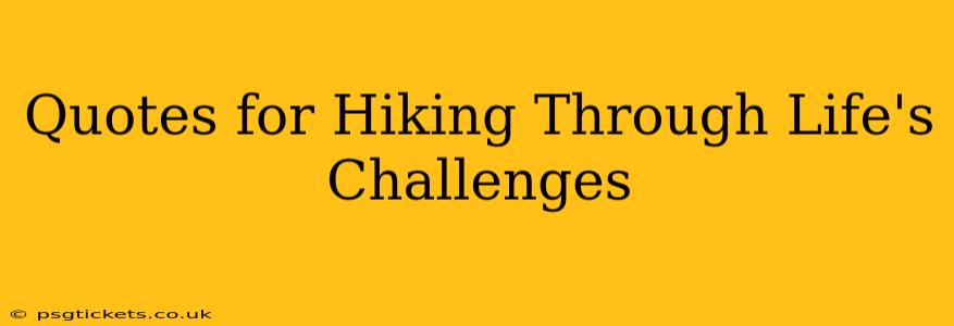 Quotes for Hiking Through Life's Challenges