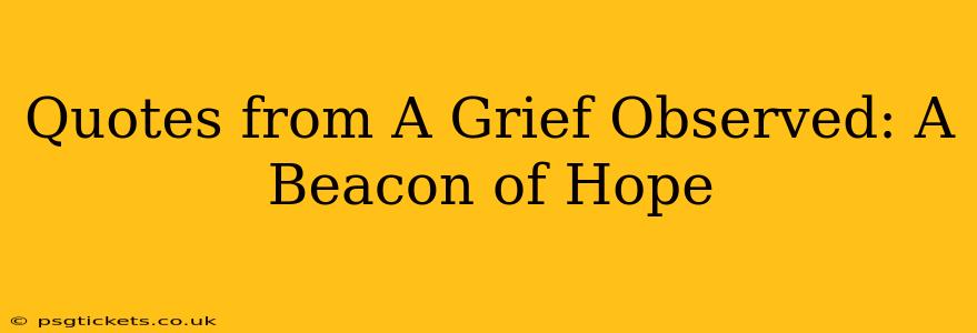 Quotes from A Grief Observed: A Beacon of Hope