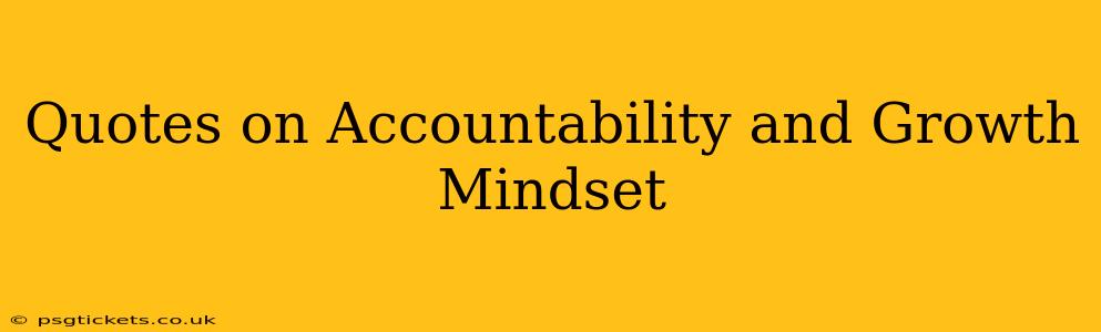 Quotes on Accountability and Growth Mindset