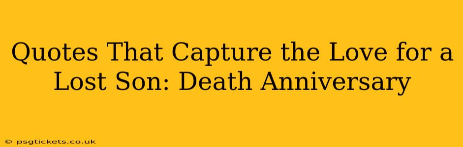 Quotes That Capture the Love for a Lost Son: Death Anniversary