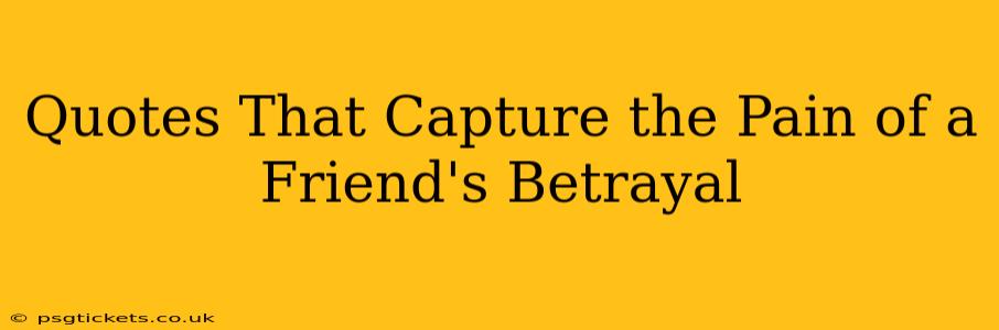 Quotes That Capture the Pain of a Friend's Betrayal